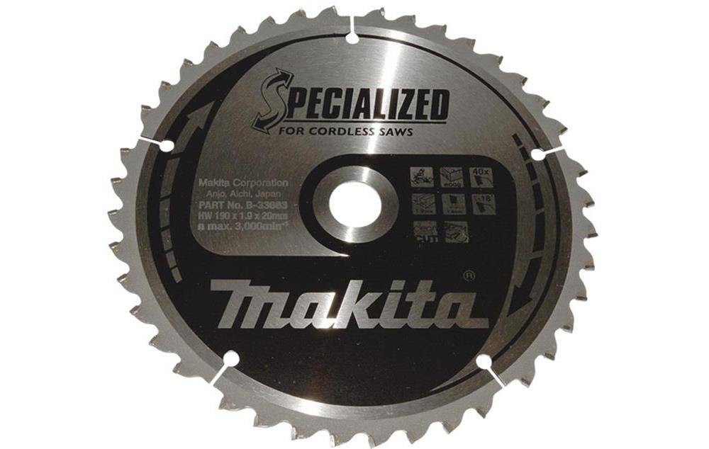 makita Kreissgeblatt B-33663 MAKBLADE D.190mm Bohrung 20mm 40 Zhne