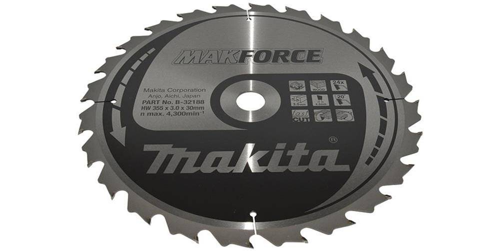 makita Kreissgeblatt B-32188 MAKFORCE D.355mm Bohrung 30mm 24 Zhne