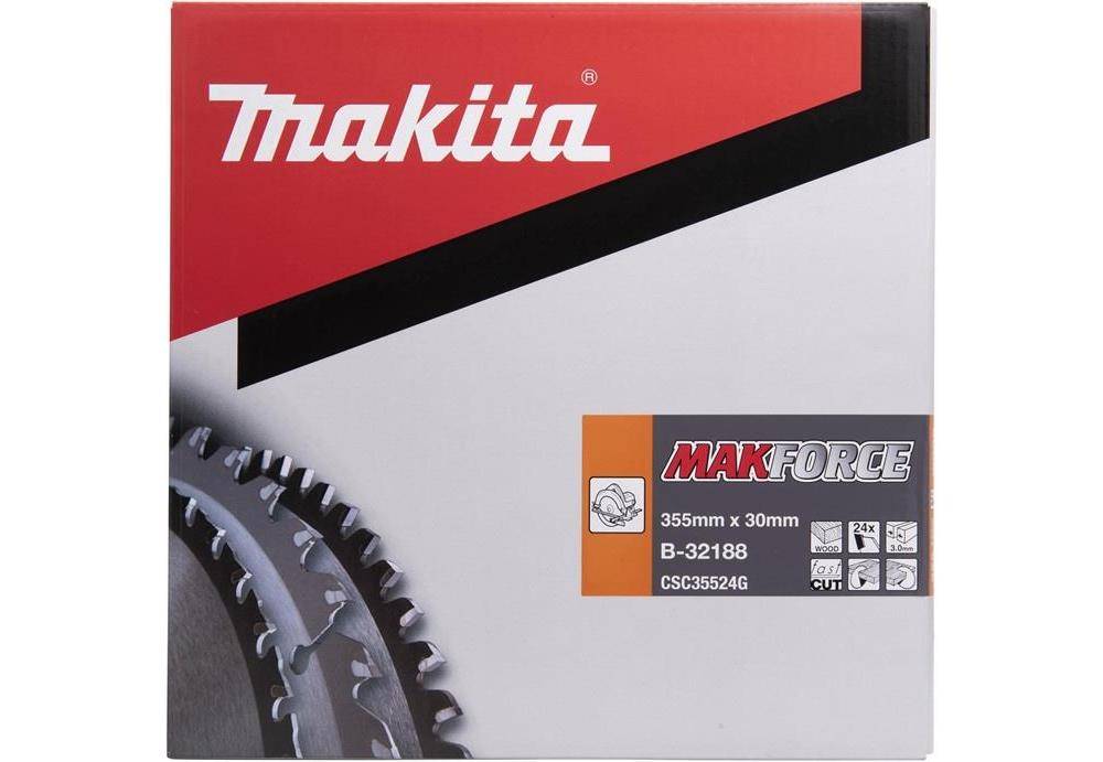 makita Kreissgeblatt B-32188 MAKFORCE D.355mm Bohrung 30mm 24 Zhne