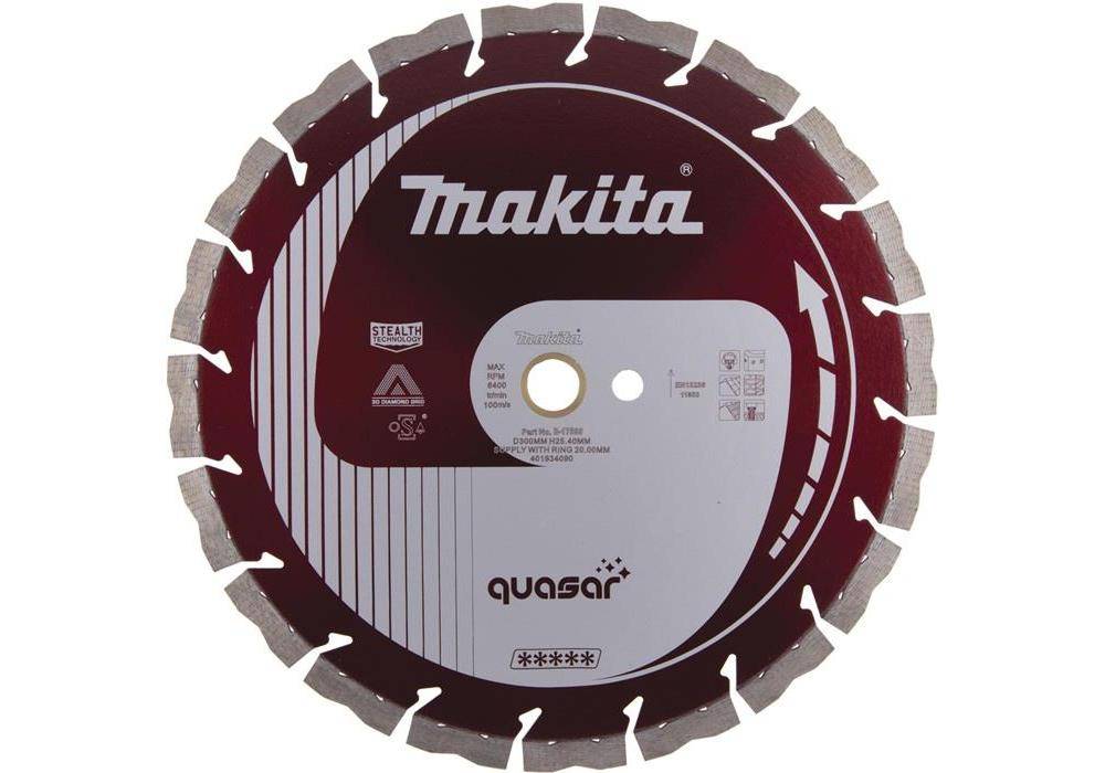makita Diamantscheibe B-17588 D.300mm Bohrung 20mm QUASAR 12 mm