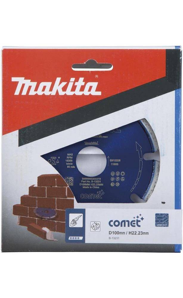 makita Diamantscheibe B-13231 D.100mm Bohrung 22,23mm COMET 6,5 mm