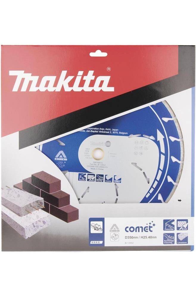 makita Diamantscheibe B-13552 D.350mm Bohrung 25,4mm COMET 10 mm