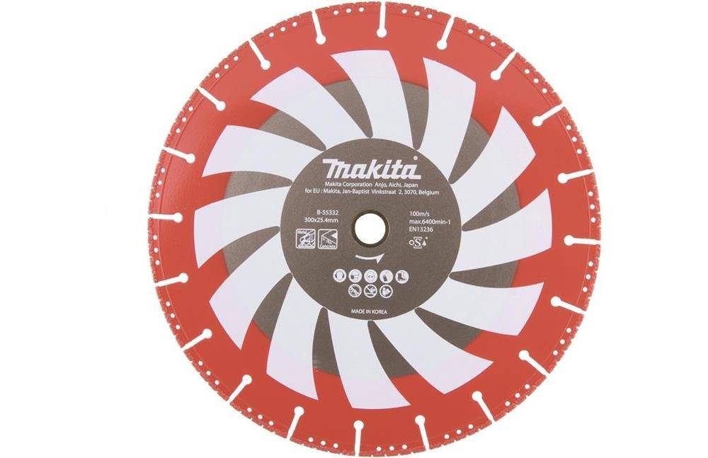 makita Diamantscheibe B-55332 D.300mm Schnitt-B.3,4cm Rettung Bohrung