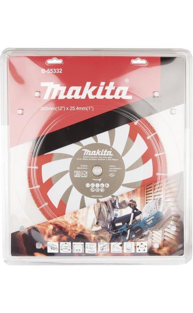 makita Diamantscheibe B-55332 D.300mm Schnitt-B.3,4cm Rettung Bohrung