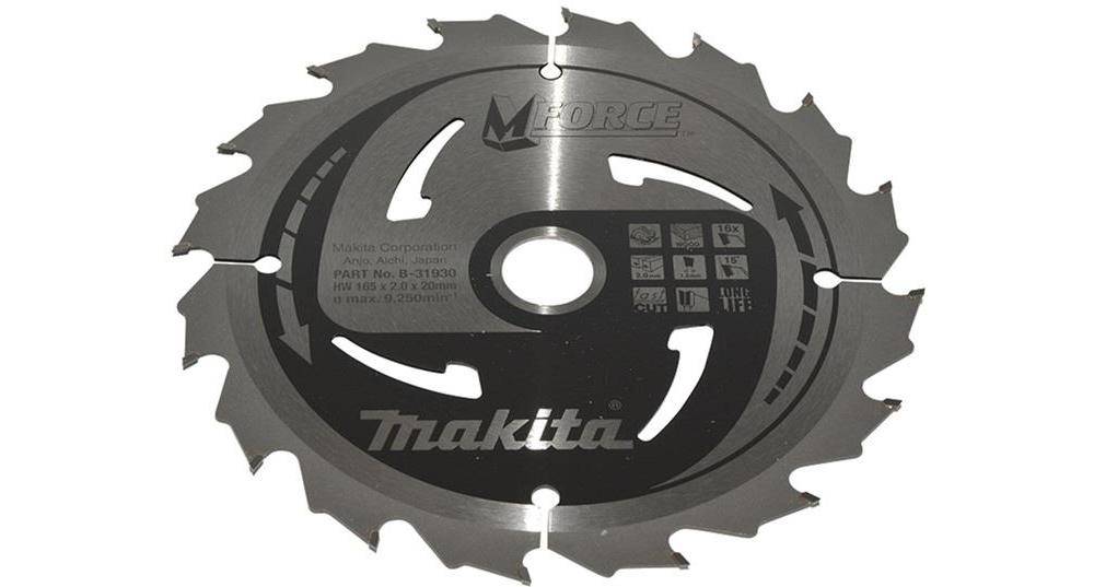 makita Kreissgeblatt M-FORCE B-31930 D.165mm Bohrung 20mm 16 Zhne