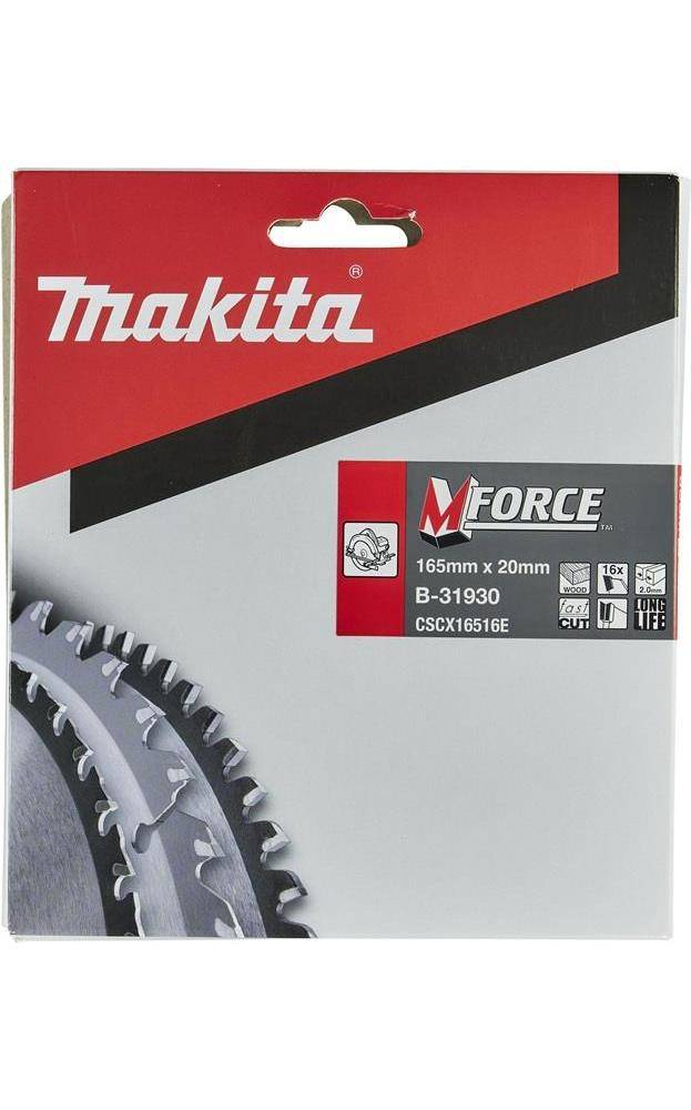 makita Kreissgeblatt M-FORCE B-31930 D.165mm Bohrung 20mm 16 Zhne