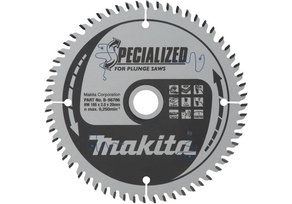 makita Kreissgeblatt B-56786 SPECIALIZED D.165mm Bohrung 20mm 60 Zhne
