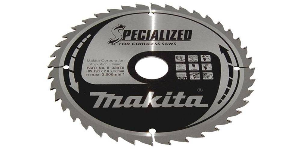 makita Kreissgeblatt B-32976 SPECIALIZED D.190mm Bohrung 30mm 40 Zhne