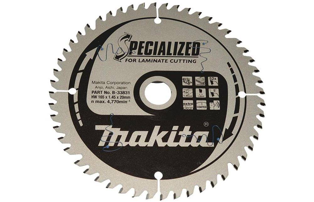 makita Kreissgeblatt B-33831 SPECIALIZED D.165mm Bohrung 20mm 52 Zhne