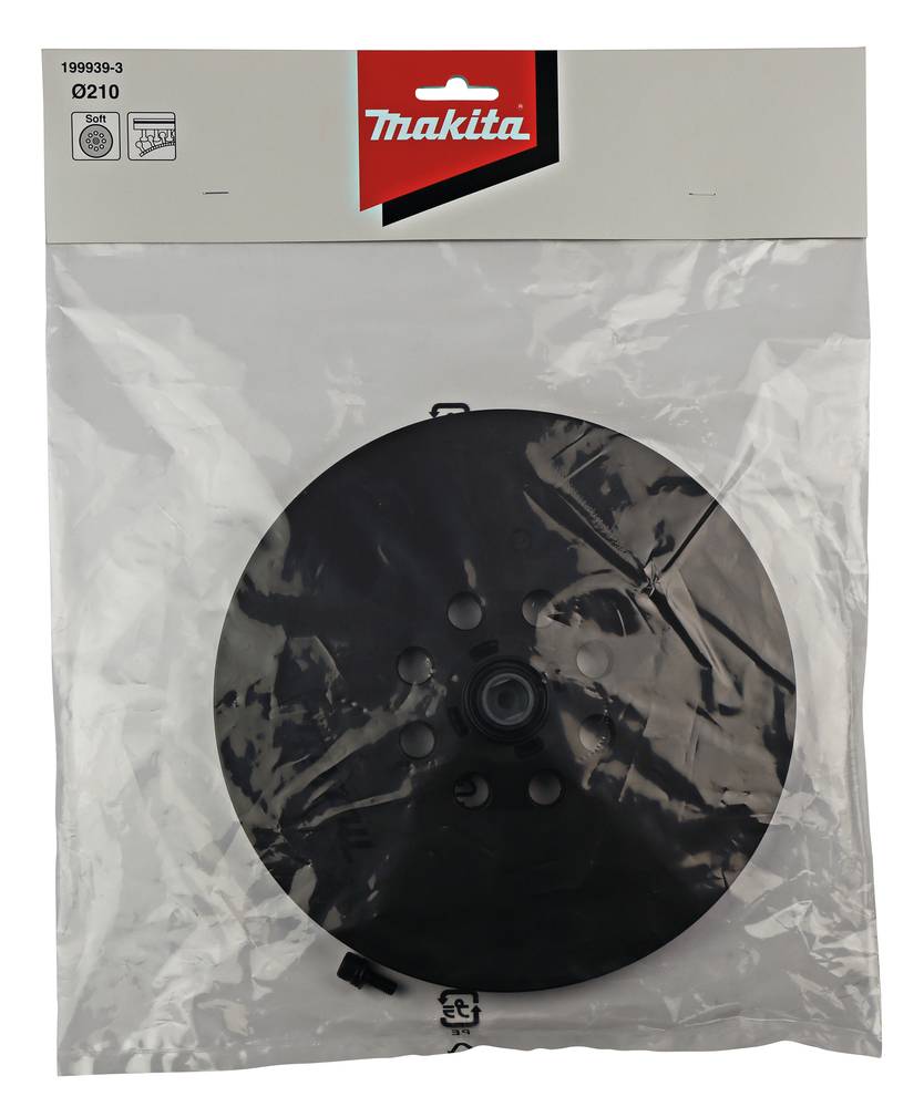 Makita-Kreissägeblatt-Zubehör in schwarzer Farbe in durchsichtiger Kunststoffverpackung.
