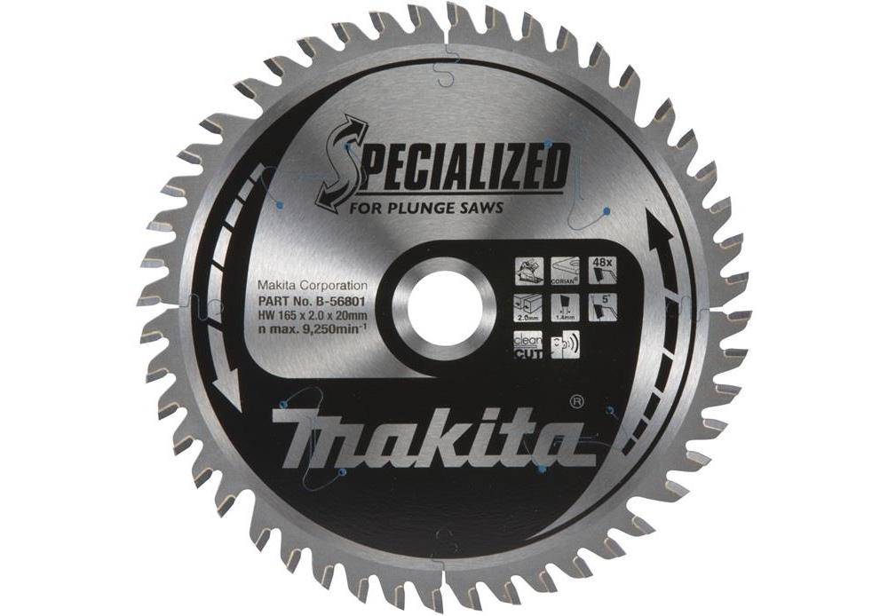 makita Kreissgeblatt B-56801 SPECIALIZED D.165mm Bohrung 20mm 48 Zhne