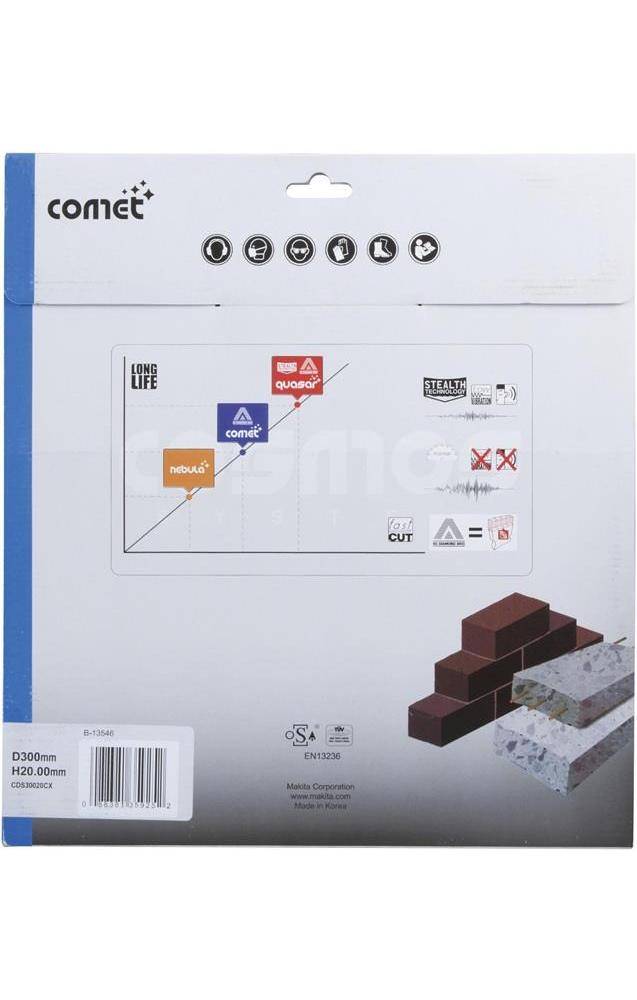 makita Diamantscheibe B-13546 D.300mm Bohrung 20mm COMET 10 mm