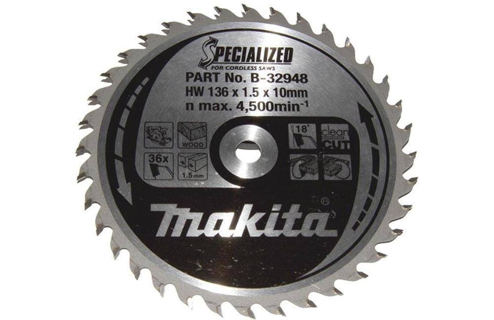 makita Kreissgeblatt B-32948 SPECIALIZED D.136mm Bohrung 10mm 36 Zhne