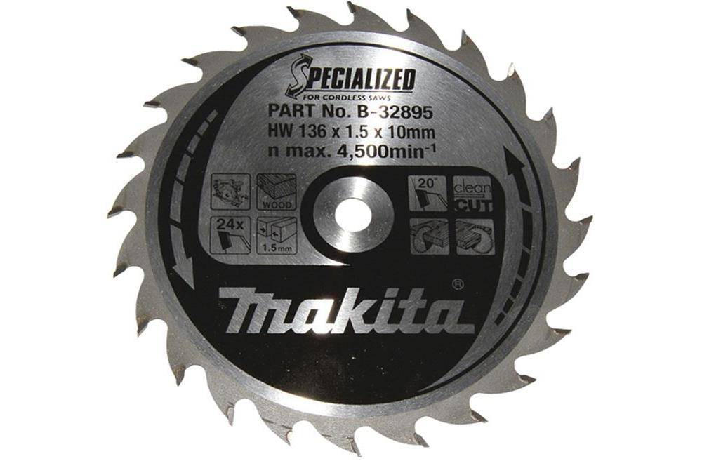 Makita Sägeblatt 136x10mm - 24 Zähne Holz B-32895