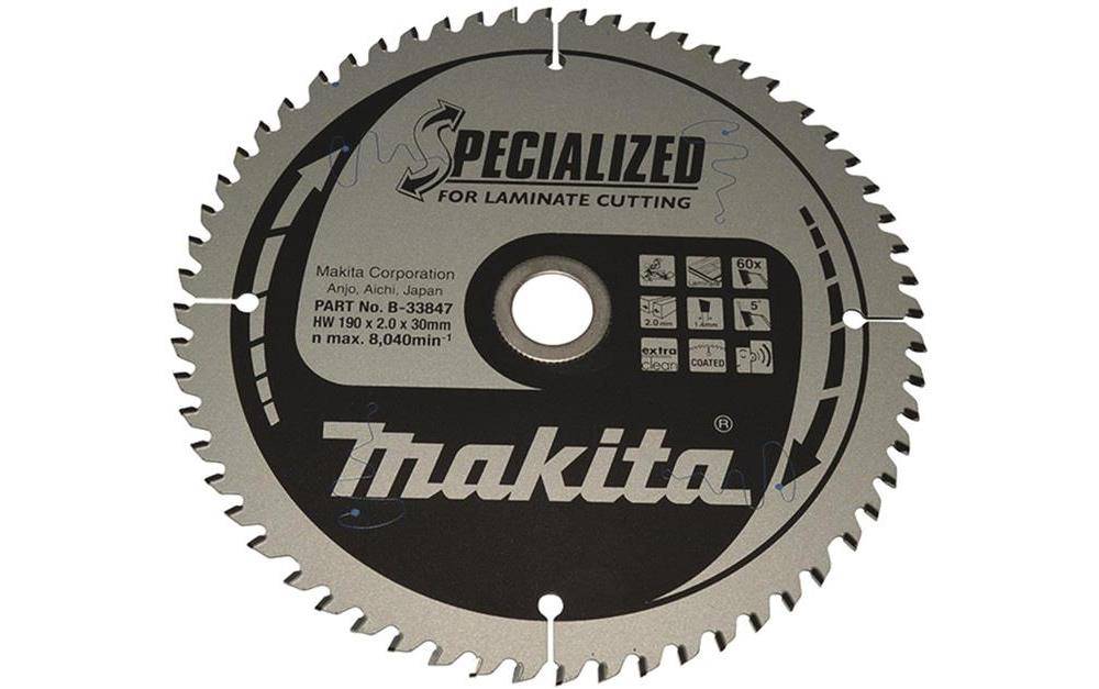makita Kreissgeblatt B-33847 SPECIALIZED D.190mm Bohrung 20mm 60 Zhne