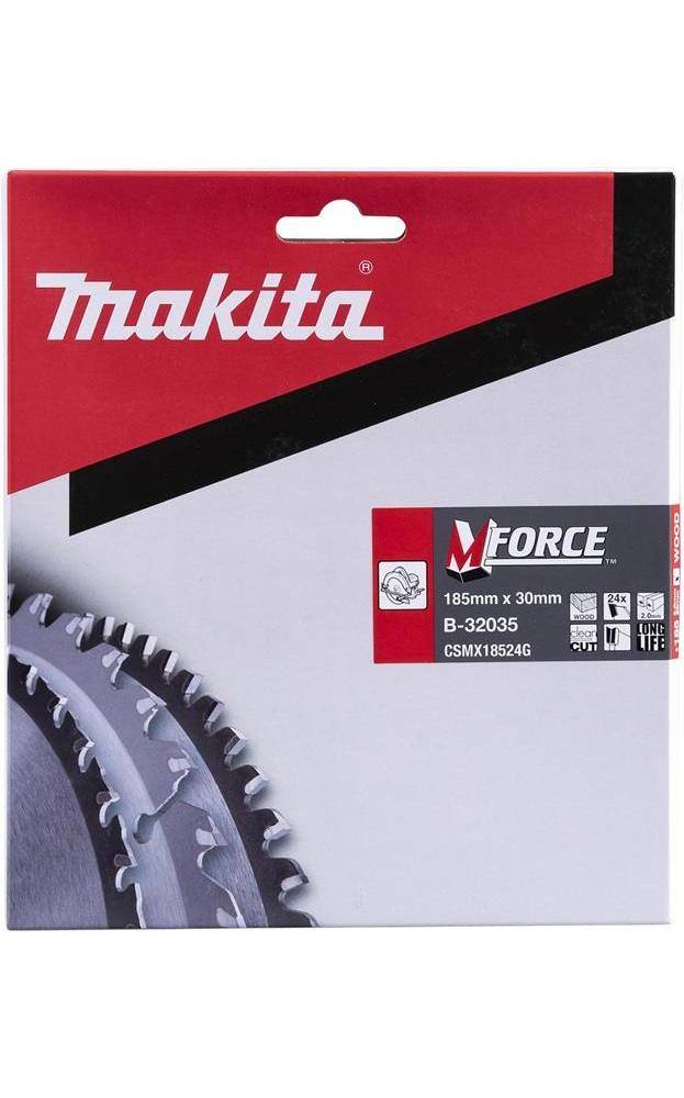 makita Kreissgeblatt M-FORCE B-32035 D.185mm Bohrung 30mm 24 Zhne