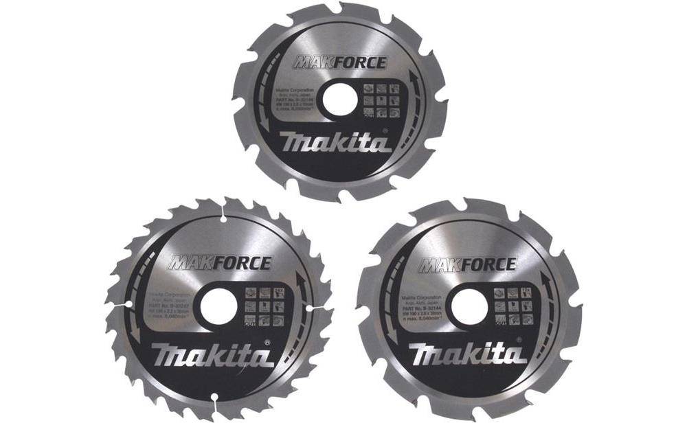 makita Sgeblatt-Set B-33906 D.190mm Bohrung 30mm Zhne 2x12Z 1x24Z