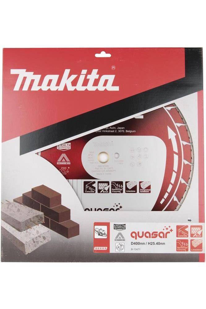 makita Diamantscheibe B-13471 D.400mm Bohrung 25,4mm QUASAR 12 mm