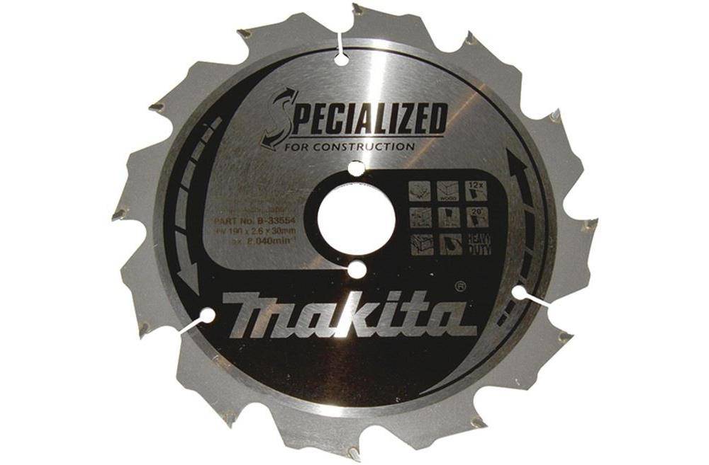 makita Kreissgeblatt B-33554 SPECIALIZED D.190mm Bohrung 30mm 12 Zhne
