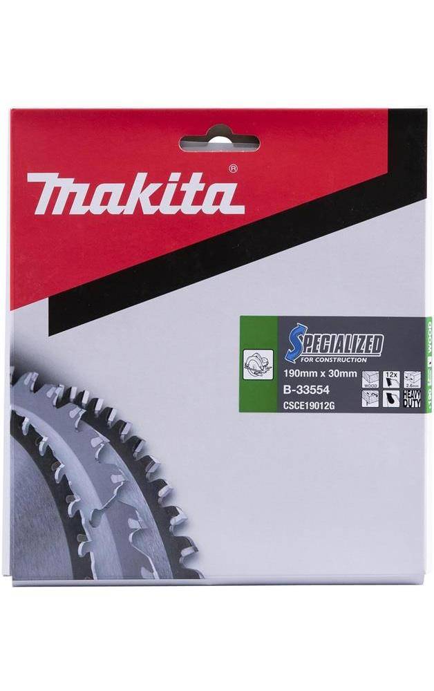 makita Kreissgeblatt B-33554 SPECIALIZED D.190mm Bohrung 30mm 12 Zhne
