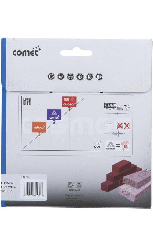 makita Diamantscheibe B-12762 D.115mm Bohrung 22,23mm COMET 10 mm