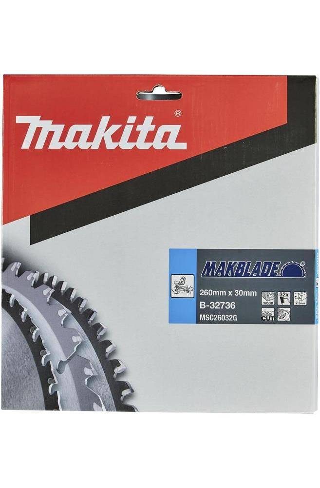 makita Kreissgeblatt B-32736 MAKBLADE D.260mm Bohrung 30mm 32 Zhne