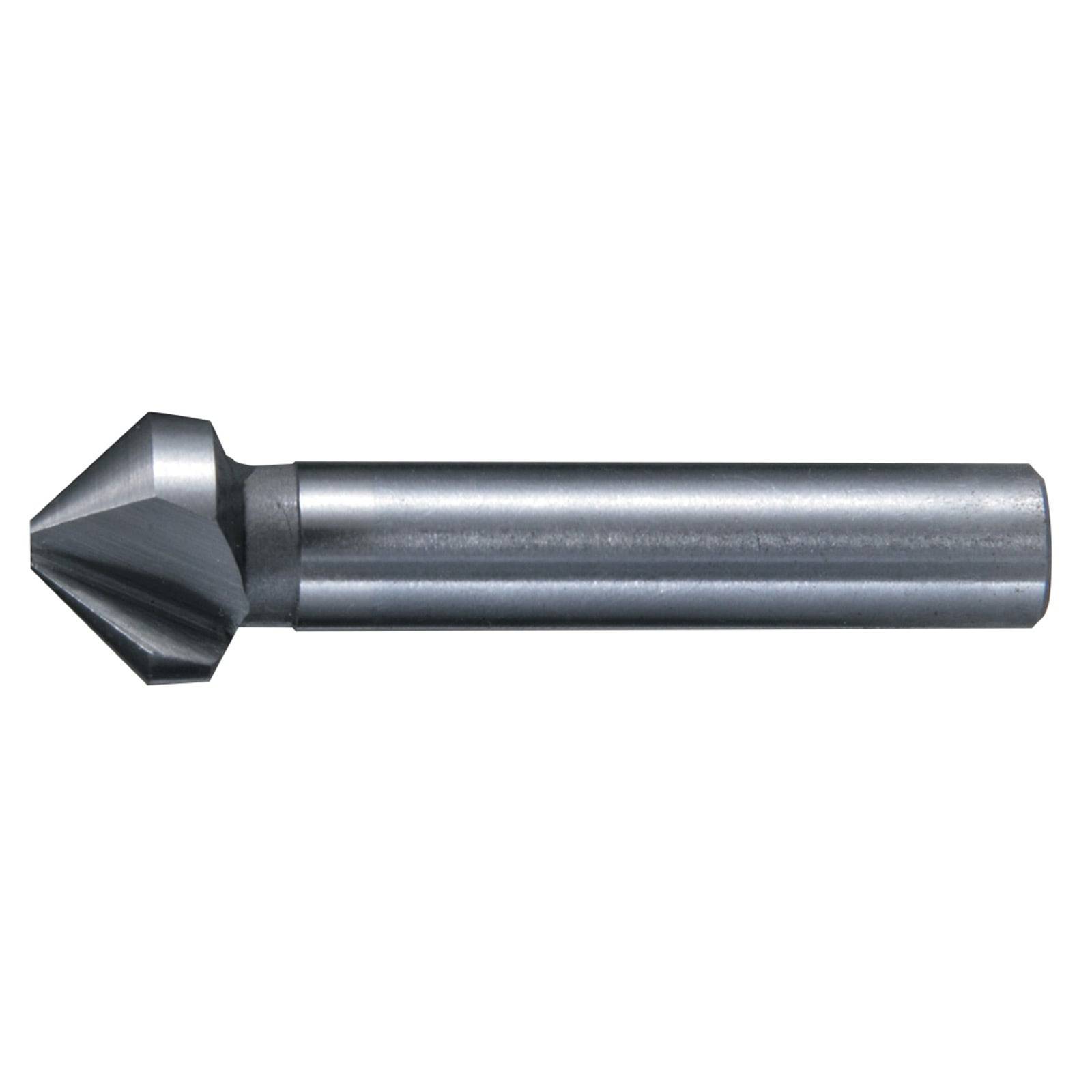 Ein Kegelsenker-Werkzeug aus Metall mit einem konischen, kegelförmigen Schneidekopf und zylindrischem Schaft, verwendet zum Erzeugen von konischen Löchern in Materialien.