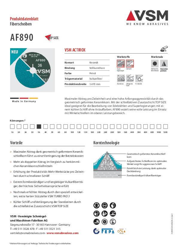 Fiberscheibe Actirox TopSize D.115mm K.36 Superegierungen,VA VSM