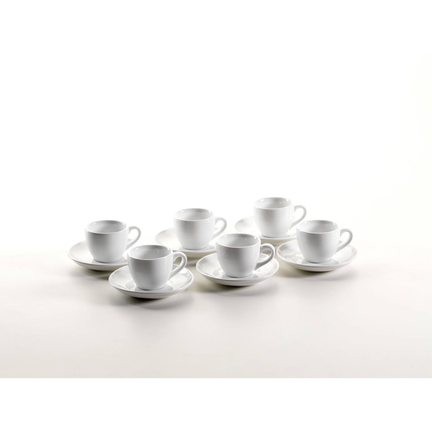 Mäser 924226 COLOMBIA Espressotassen mit Unterteller, weiß, 12-teilig (1 Set)
