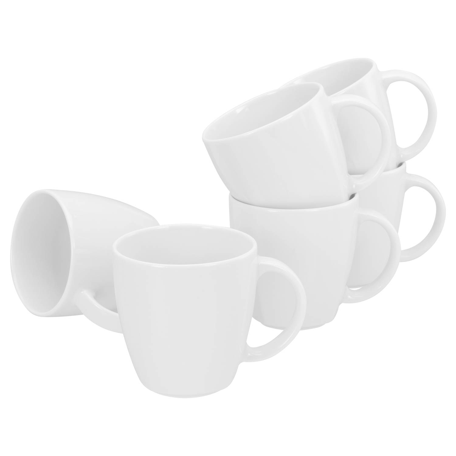 CreaTable 12328 Kaffeebecher Victoria, weiß (1 Set, 6-teilig)