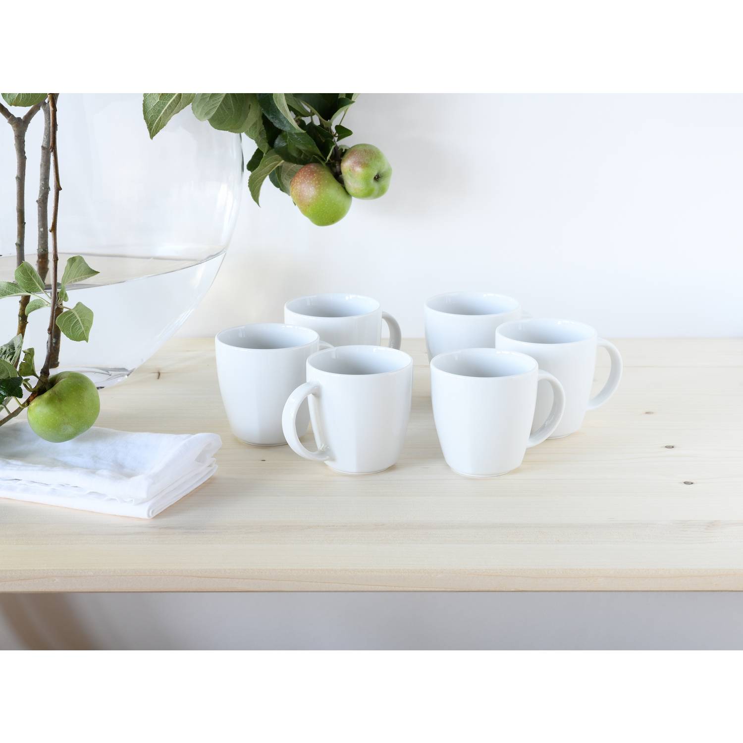 CreaTable 12328 Kaffeebecher Victoria, weiß (1 Set, 6-teilig)