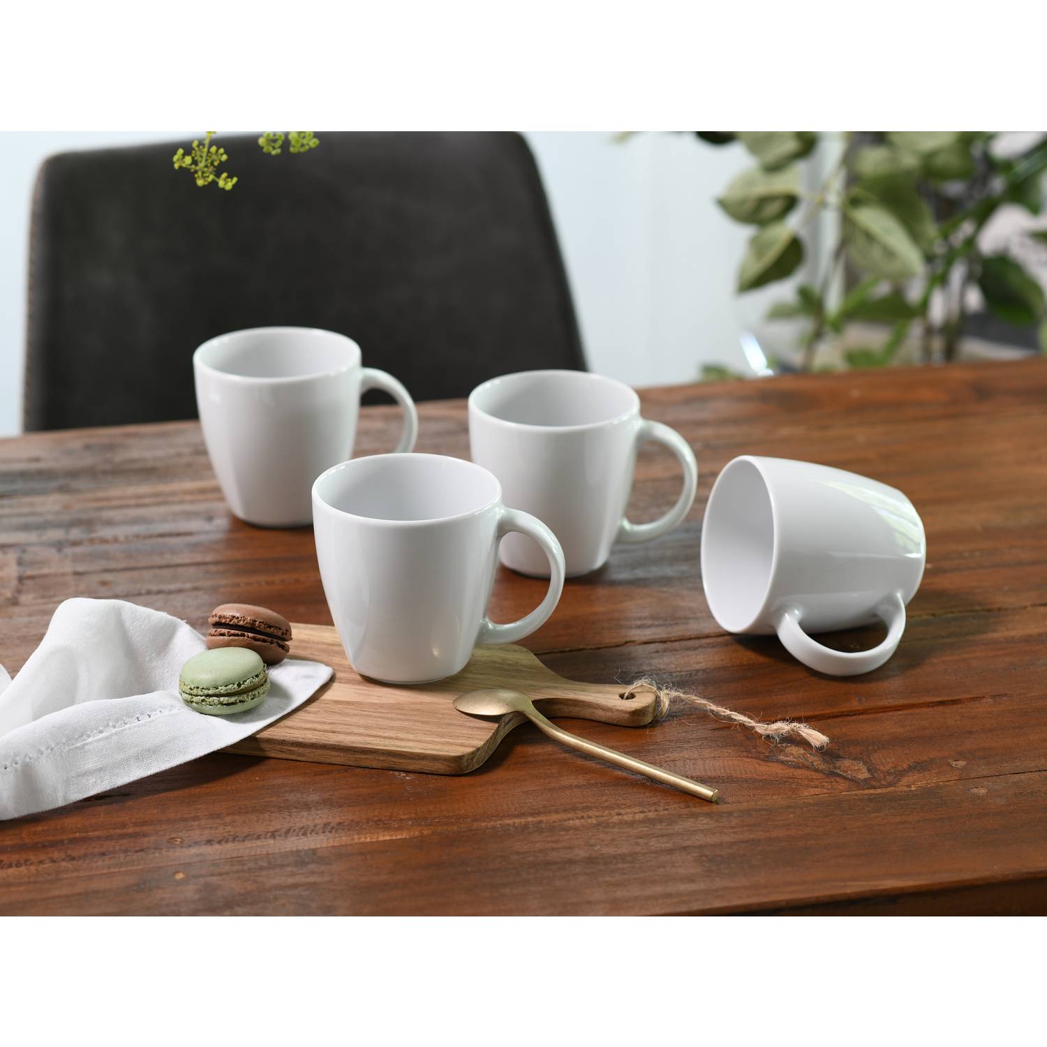 CreaTable 12328 Kaffeebecher Victoria, weiß (1 Set, 6-teilig)