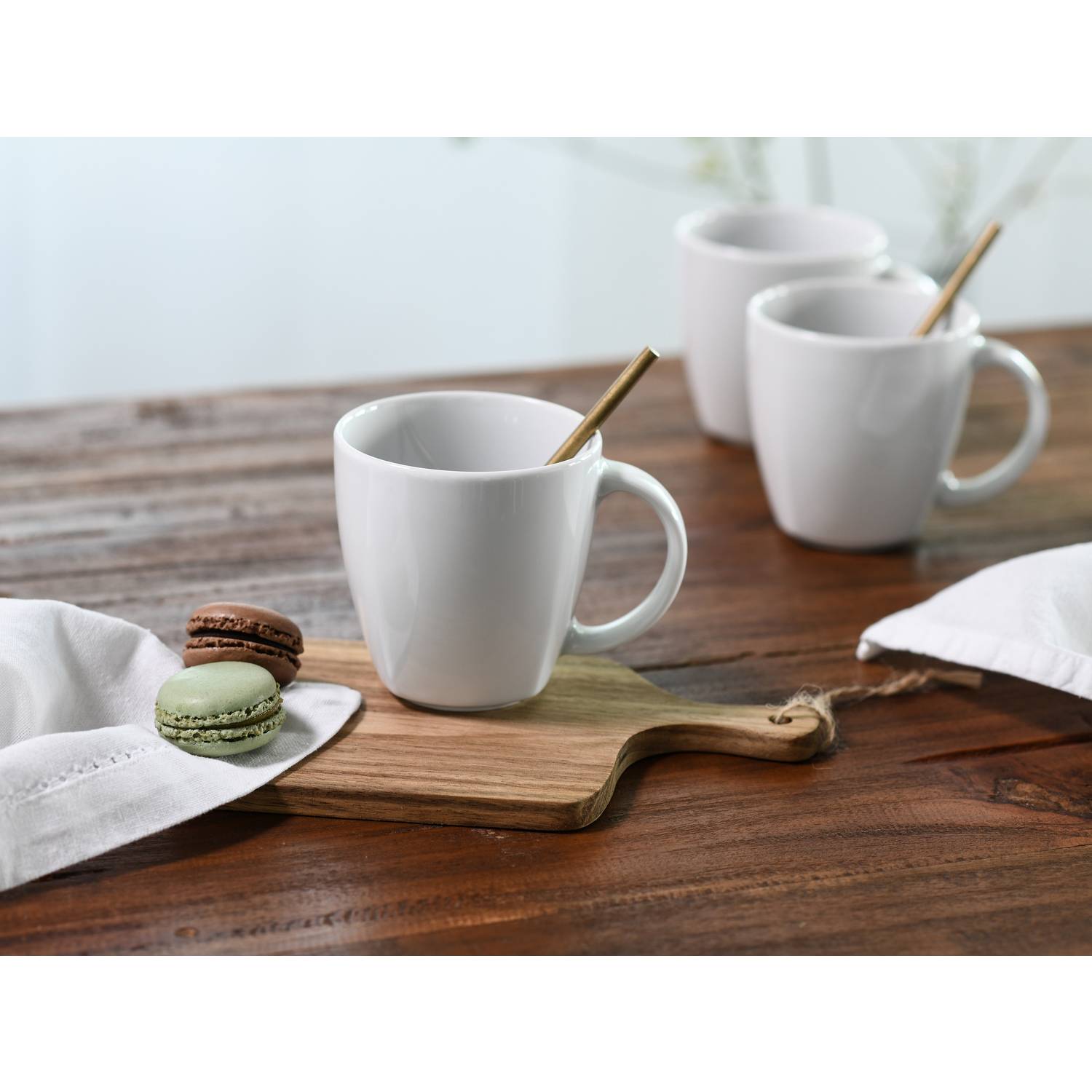 CreaTable 12328 Kaffeebecher Victoria, weiß (1 Set, 6-teilig)