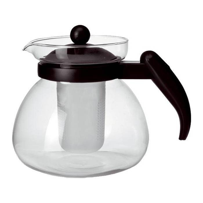 montana 57839 MTA Teekanne :Duo 1500 ml Glas, schwarz/klar