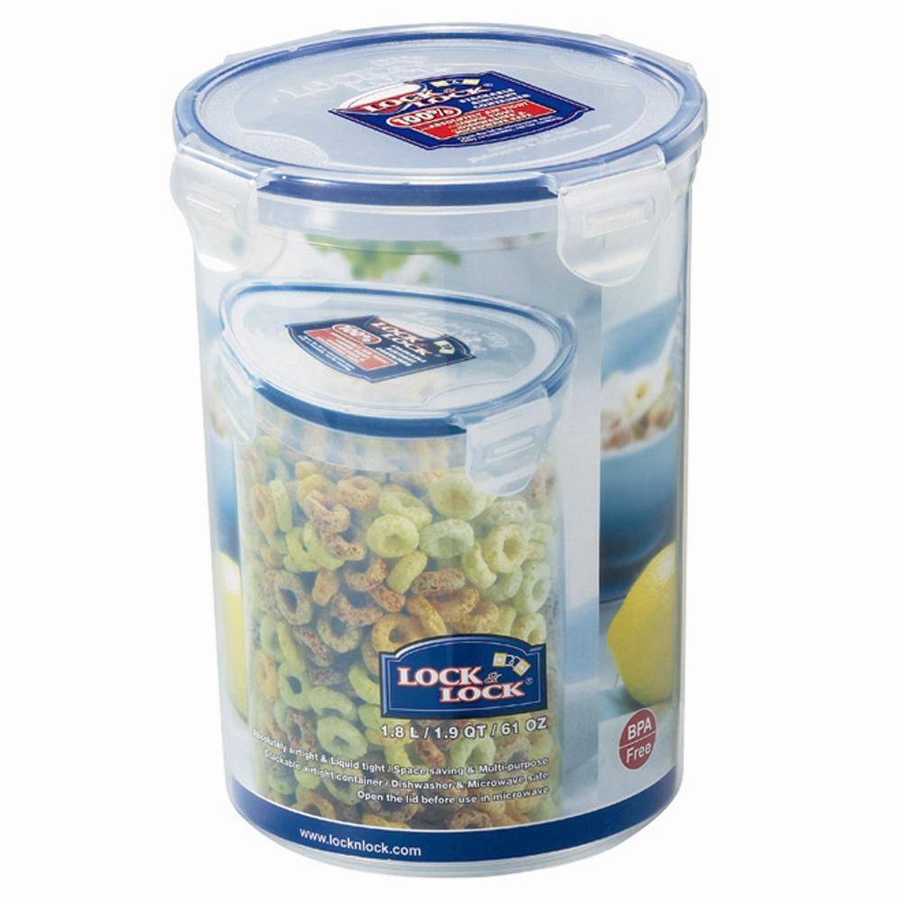 Lock & Lock Vorratsdose 1,80l rund 129x185mm, transparent