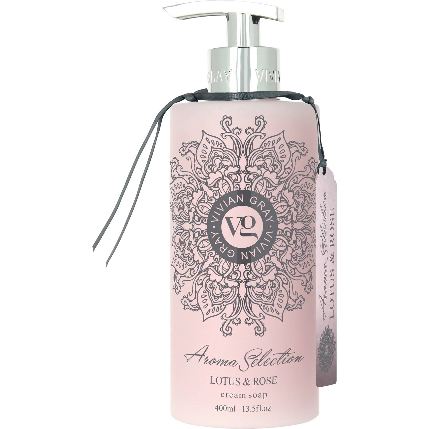 VIVIAN GRAY 2010 Seifenspender mit Creme-Seife Aroma Selection, Lotus & Rose, rosa (400 ml)