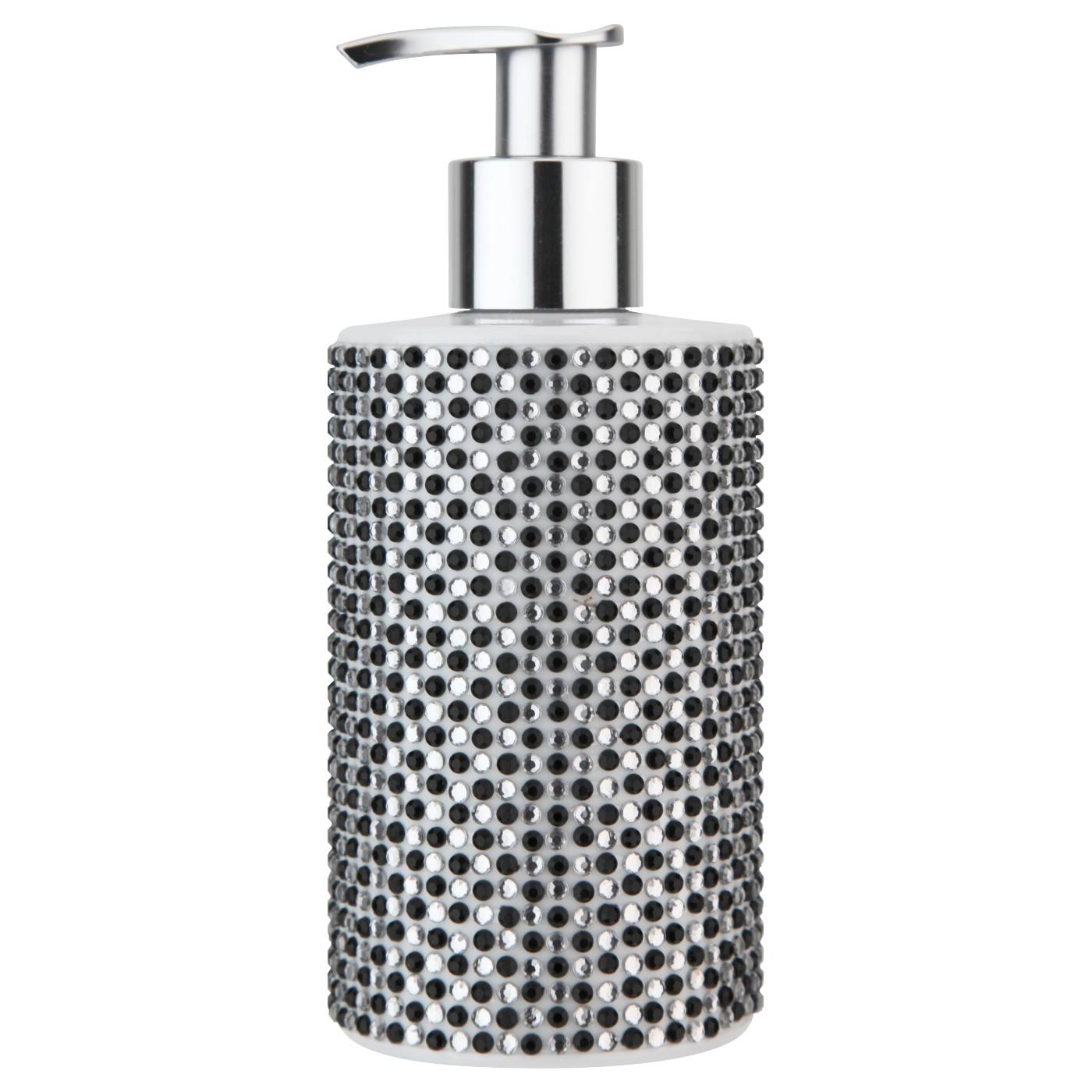 VIVIAN GRAY 3080 Diamonds Seifenspender mit Creme Seife, schwarz/weiß (250 ml)