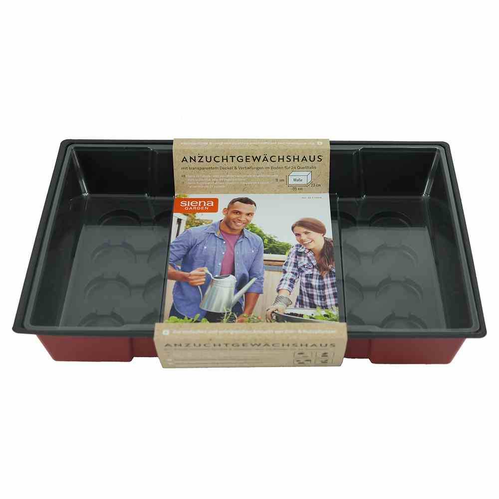 Siena Garden 11104-2 Gewächshaus 348x233x112mm, bordeaux/transparent