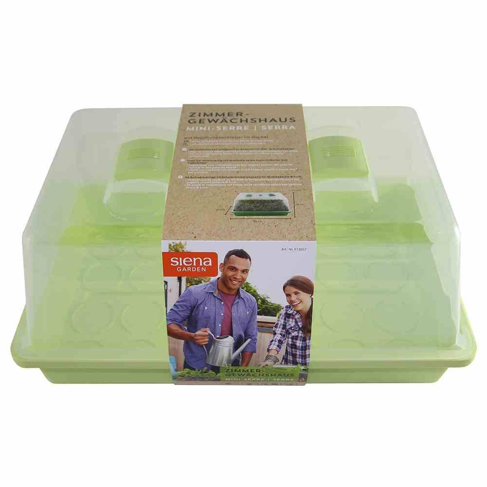 Siena Garden 45538-50 Zimmergewächsh.Uni-Grow 38x24x18cm pastellgrün, grün