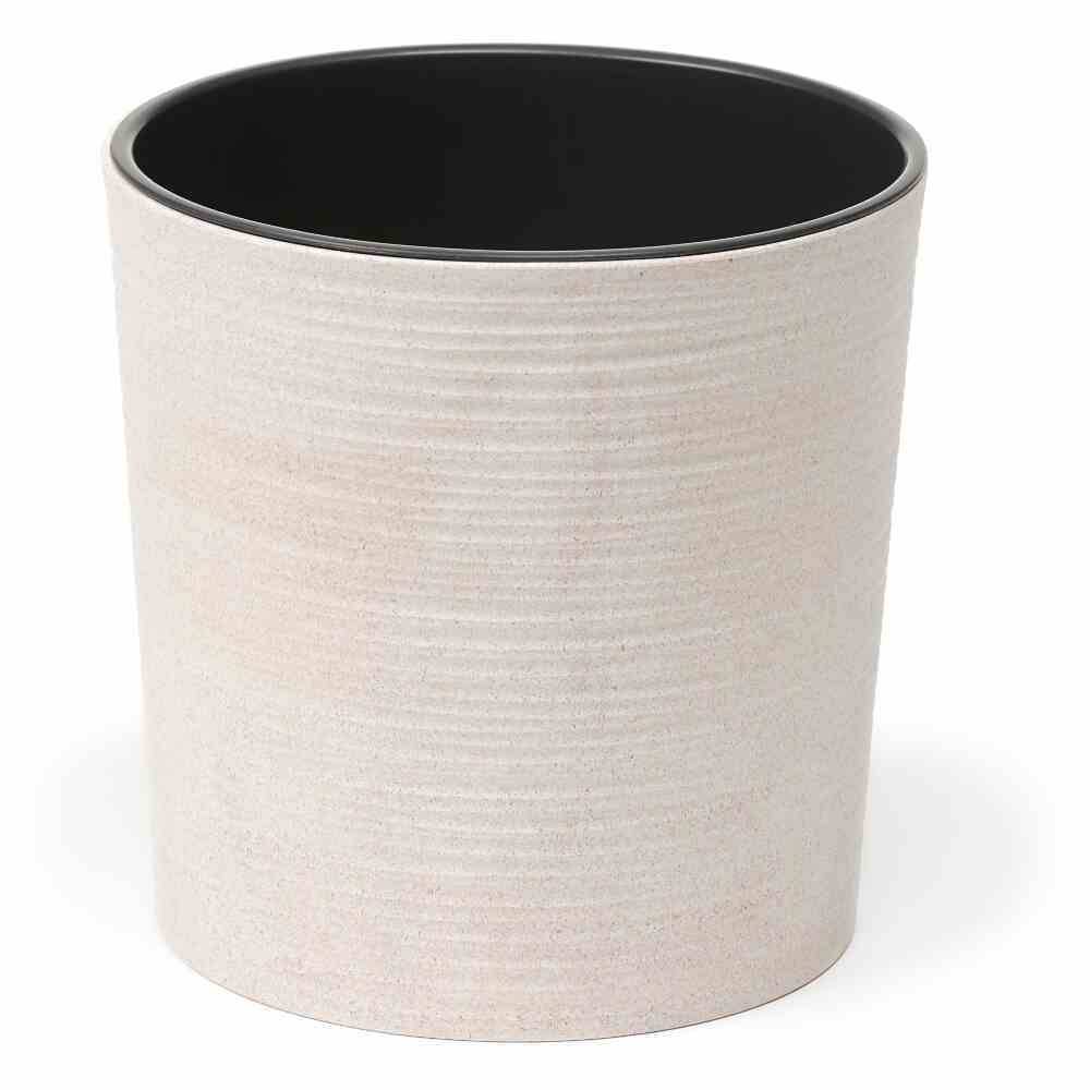 Siena Garden 843-05 ECO Pflanzgefäß Lens 25cm , D25xH25,5 cm, weiß