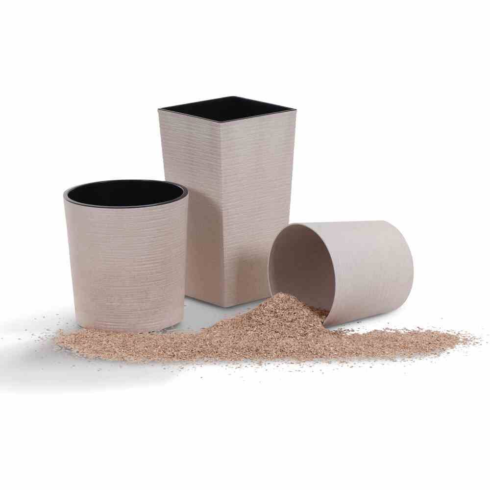 Siena Garden 843-05 ECO Pflanzgefäß Lens 25cm , D25xH25,5 cm, weiß