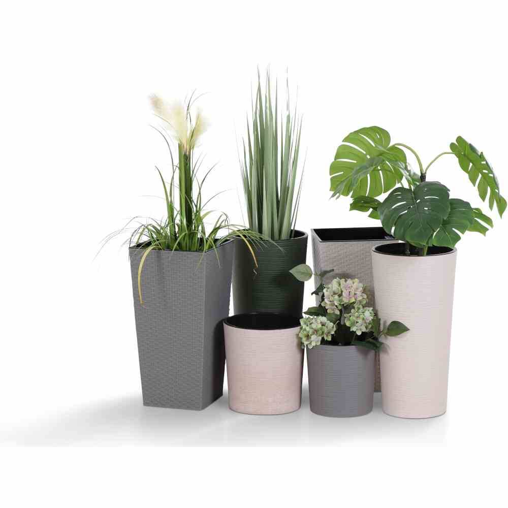 Siena Garden 843-27 ECO Pflanzgefäß Lens 25cm , D25xH25,5 cm, grau