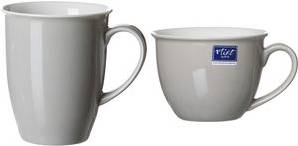 Flirt by R & B Kaffeebecher ''GRAU DOPPIO'', Porzellan, 0,32 l spülmaschinenfest