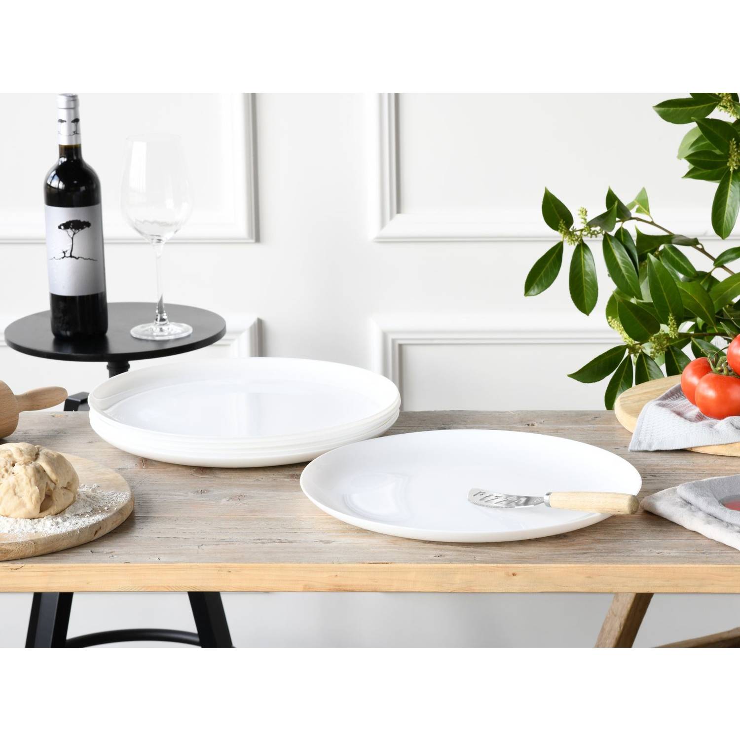 Luminarc 15865 Italian Party Pizzateller 32 cm, weiß (6er Pack)