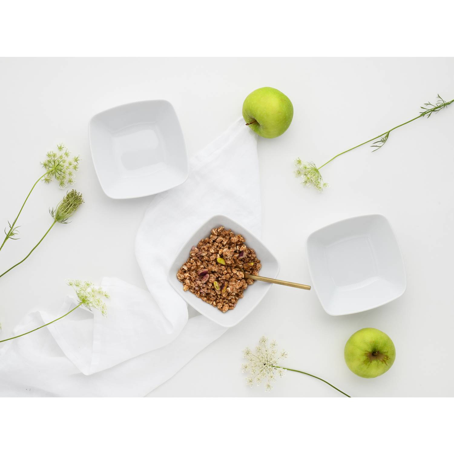 CreaTable 12331 Müslischale / Dessertschüssel Victoria, weiß (1 Set, 6-teilig)