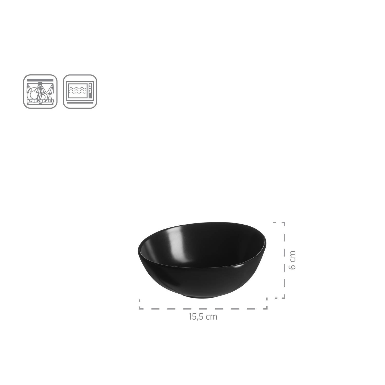 Mäser 931242 Glendale Schüssel Set Servierschalen, schwarz/weiß/grau, 3-teilig (1 Set)