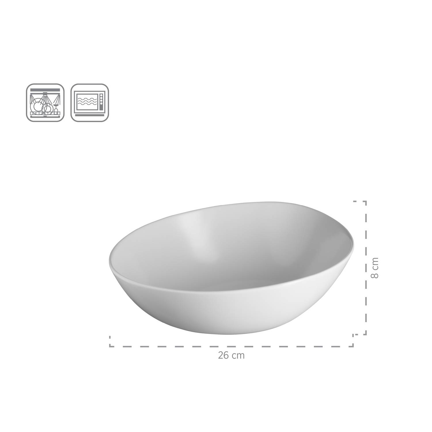 Mäser 931242 Glendale Schüssel Set Servierschalen, schwarz/weiß/grau, 3-teilig (1 Set)