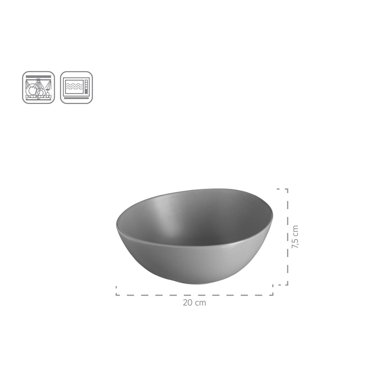 Mäser 931242 Glendale Schüssel Set Servierschalen, schwarz/weiß/grau, 3-teilig (1 Set)