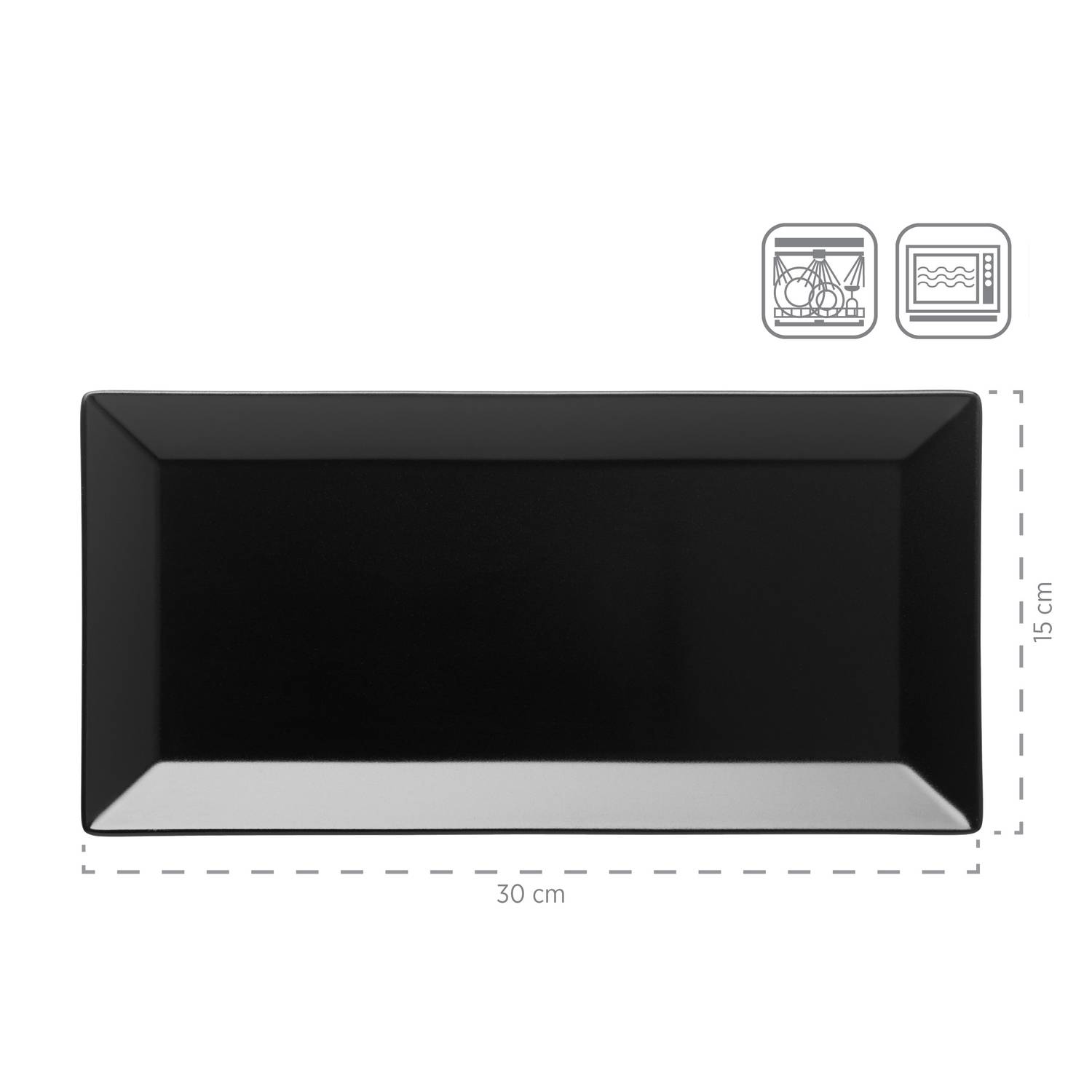 Mäser 931364 Manhattan City Servierschale, Platten Set, matt, schwarz, 4-teilig (1 Set)