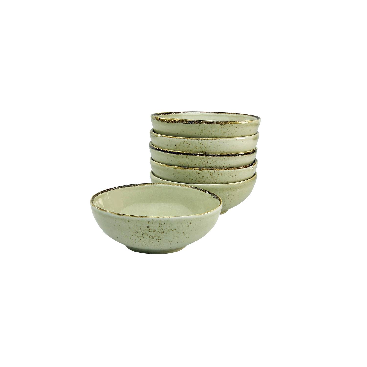 CreaTable 22059 Nature Collection Mehrzweckschale Ø 16,5 cm, 527 ml, earth (6er Pack)